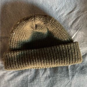 Ideal Knitwear Green Wool Knit Cap